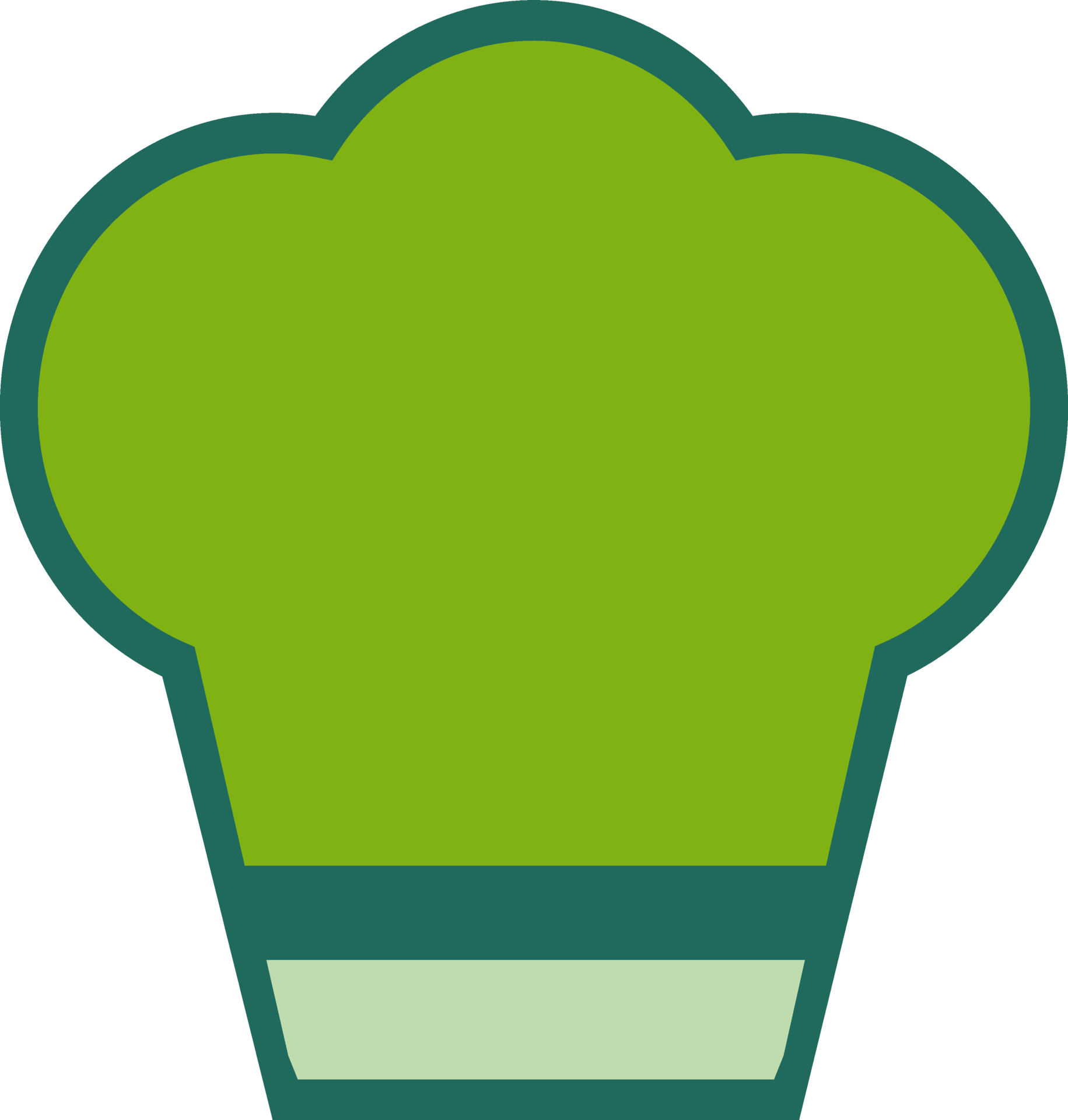 green chef hat icon 34761047 PNG