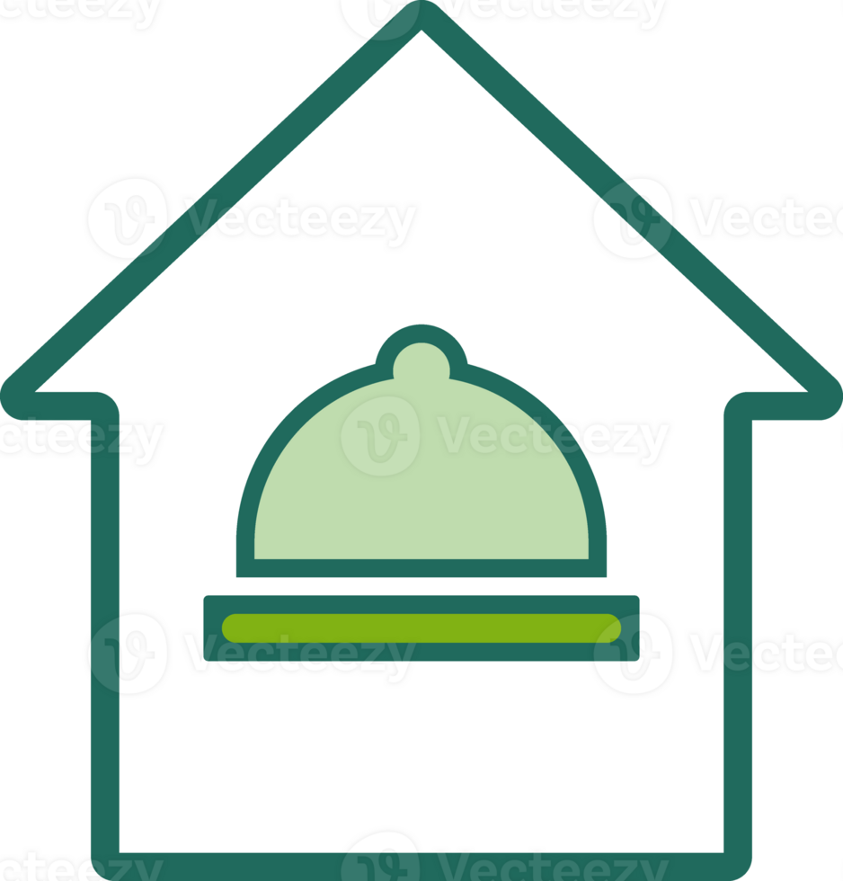 green outline home icon png