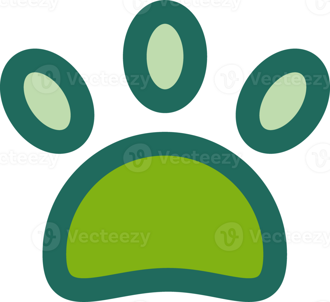 green dog paw icon png