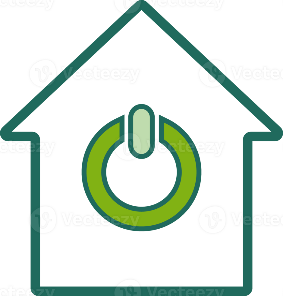 verde contorno hogar icono png