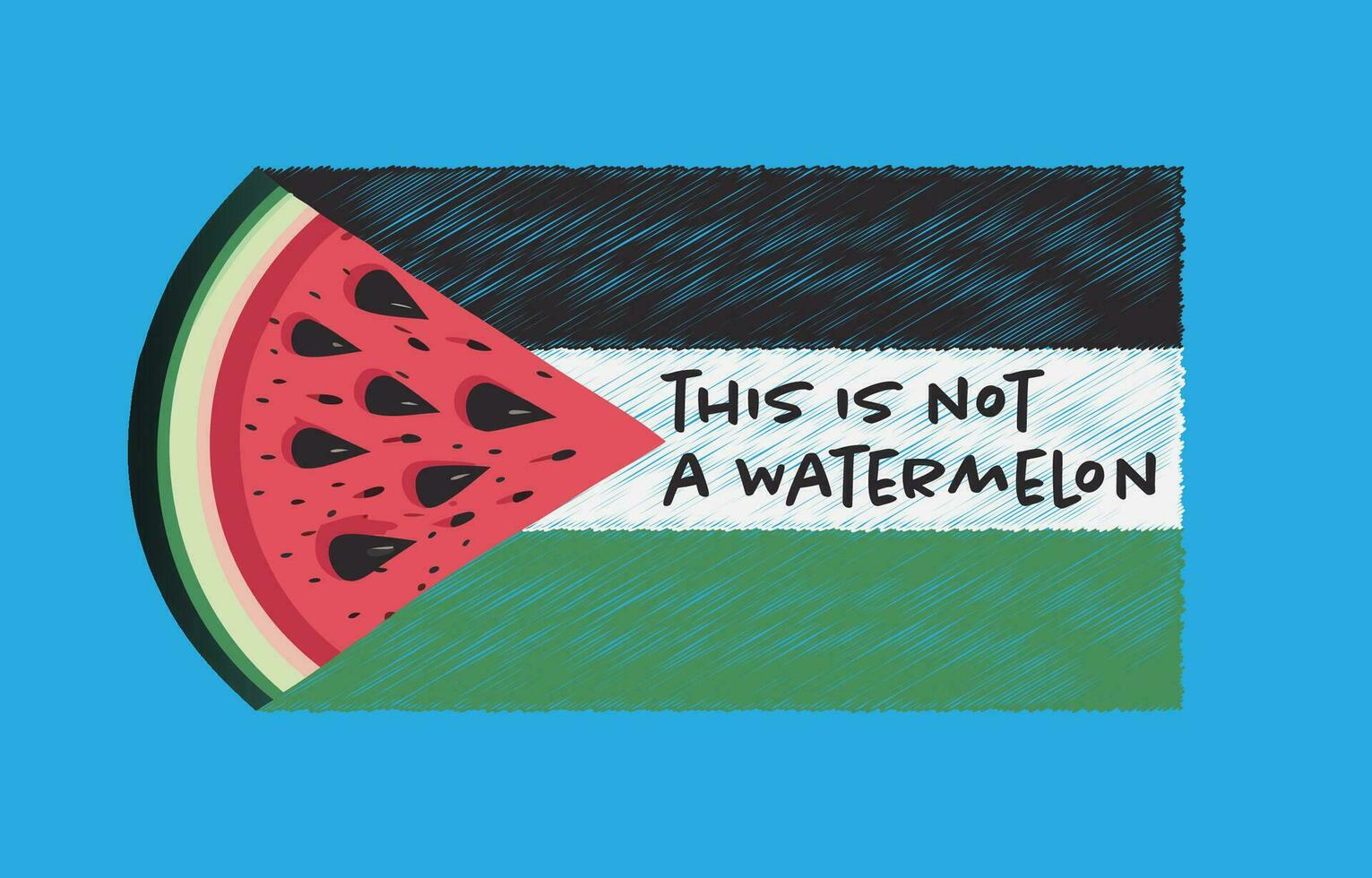 palestinian flag this is not a watermelon vector