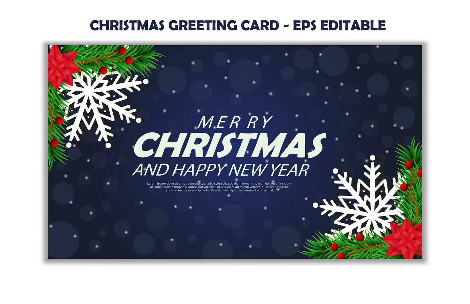 Gradient business christmas cards template, greeting card Christmas template, Christmas and new year card editable illustration vector