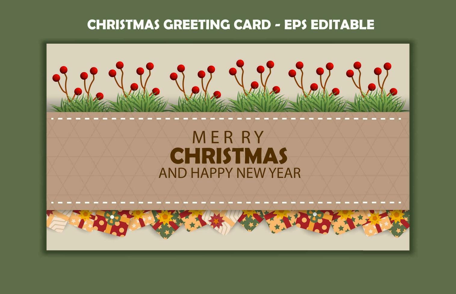 negocio Navidad tarjetas plantilla, saludo tarjeta Navidad plantilla, Navidad y nuevo año tarjeta editable ilustración vector