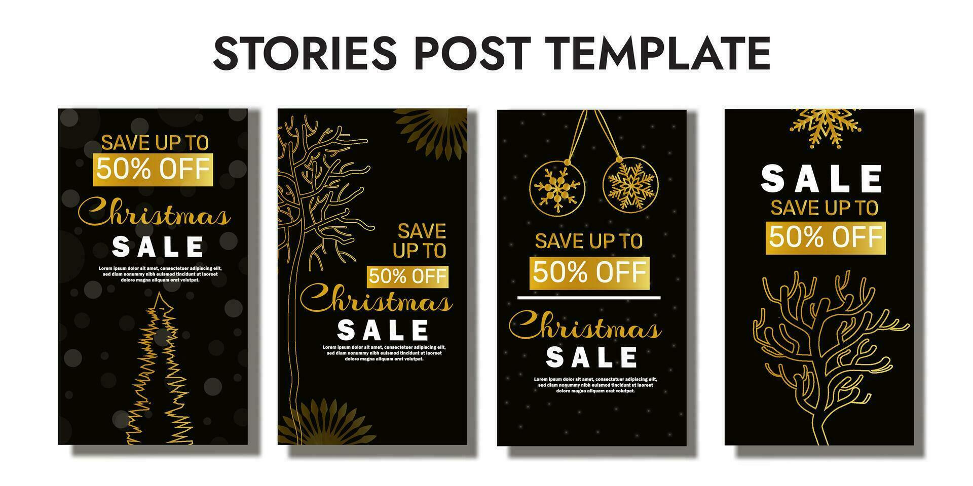 luxury christmas background, Flat stories template, chirstmas greeting illustration, stories collection for christmas editable template, greeting card stories template, portrait Christmas background, vector