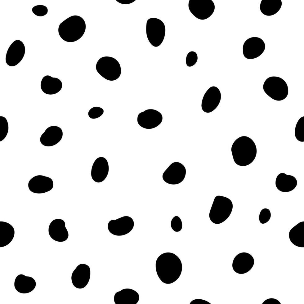 Doodle dots seamless pattern. Vector polka point background. Abstract irregular spot texture. Sketch print for apparel, fabric textile design