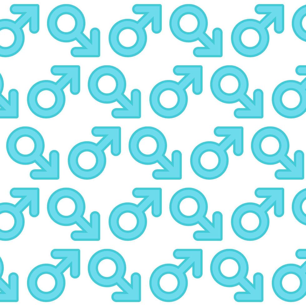 Pattern of mars icons. Masculine. Men symbol in flat style. vector
