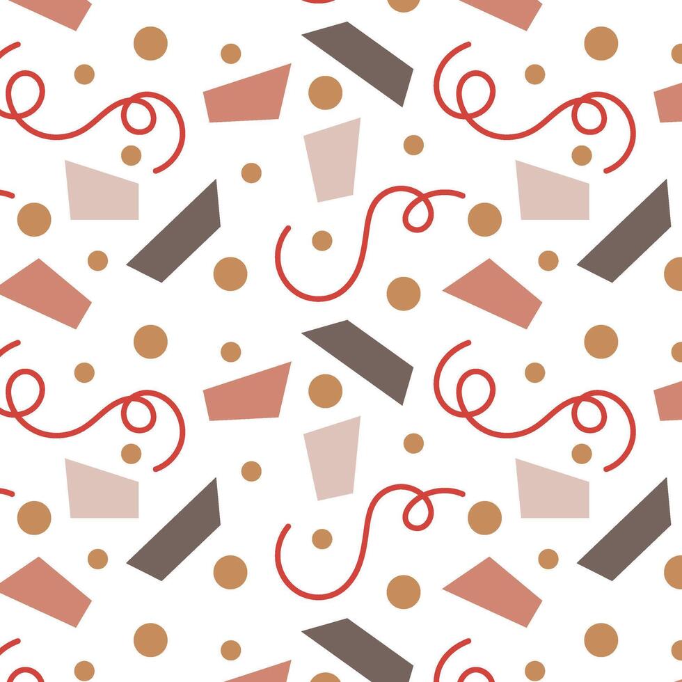 Seamless confetti pattern in flat style. Festive background. vector