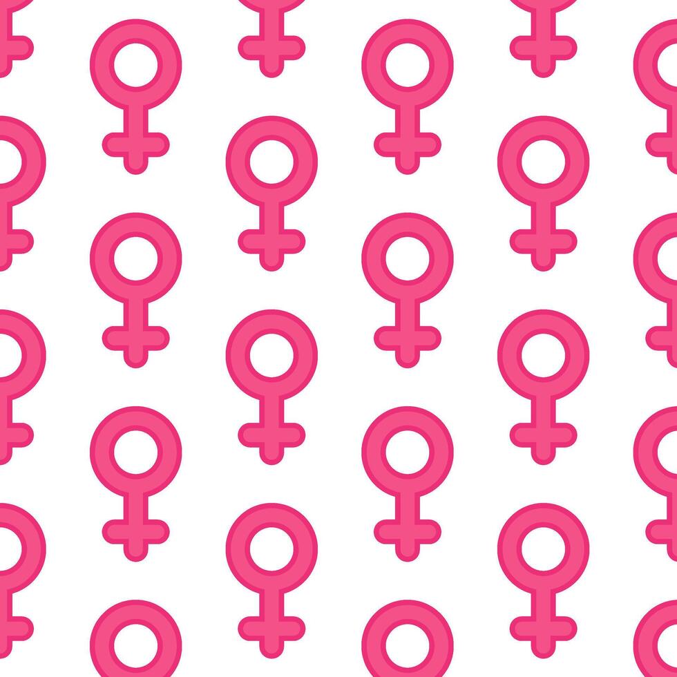 Venus icon pattern. Feminine. Women symbol in flat style. vector