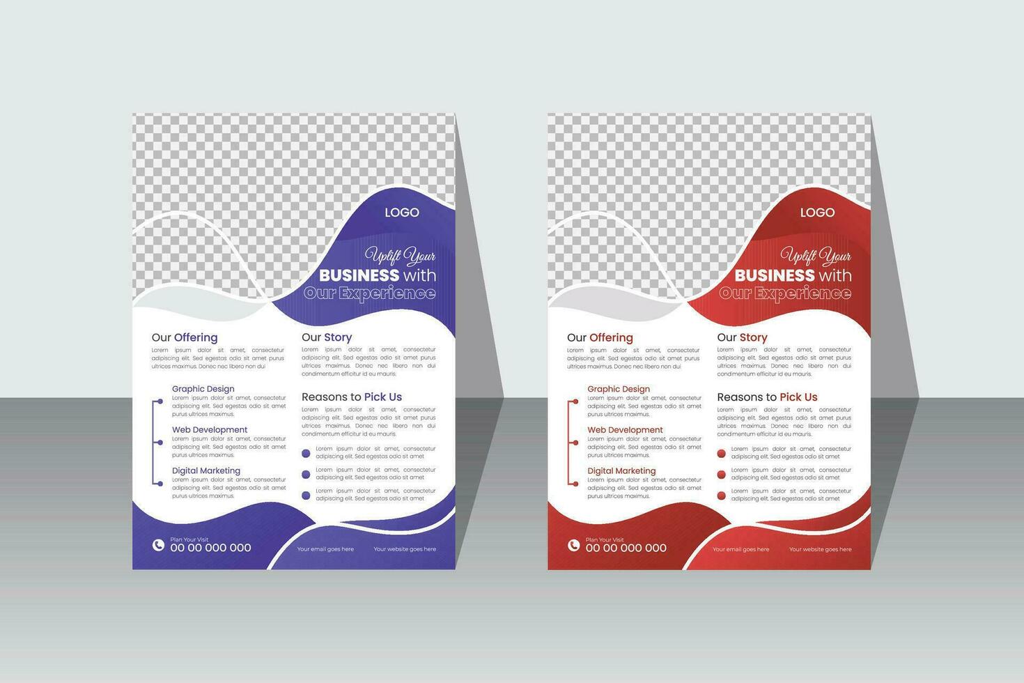 Corporate business flayer design vector