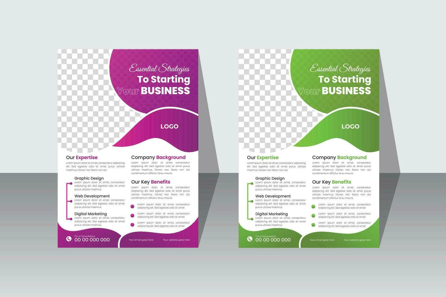 Corporate business flayer design vector