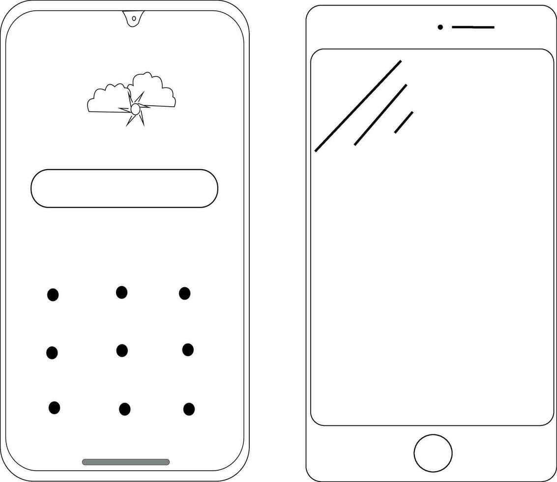 Los telefonos , toque , almohadillas vector