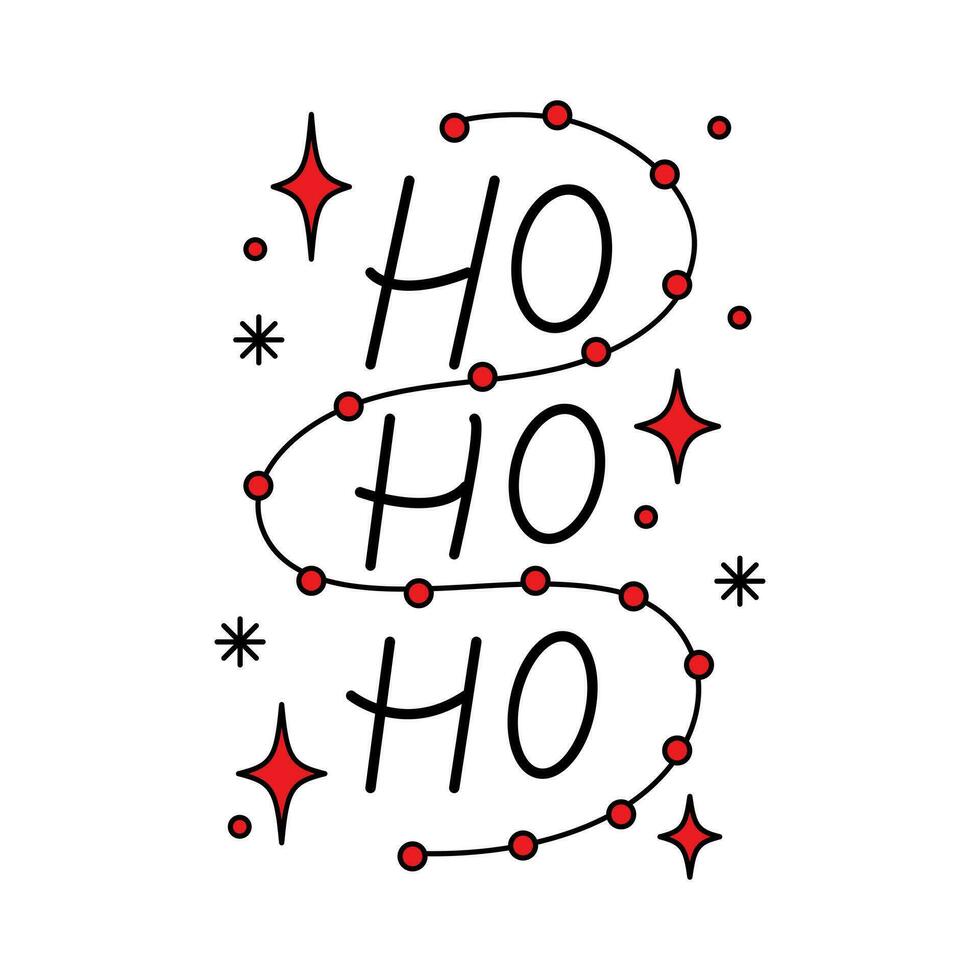 Ho Ho Ho. Merry Christmas and Happy New year. vector