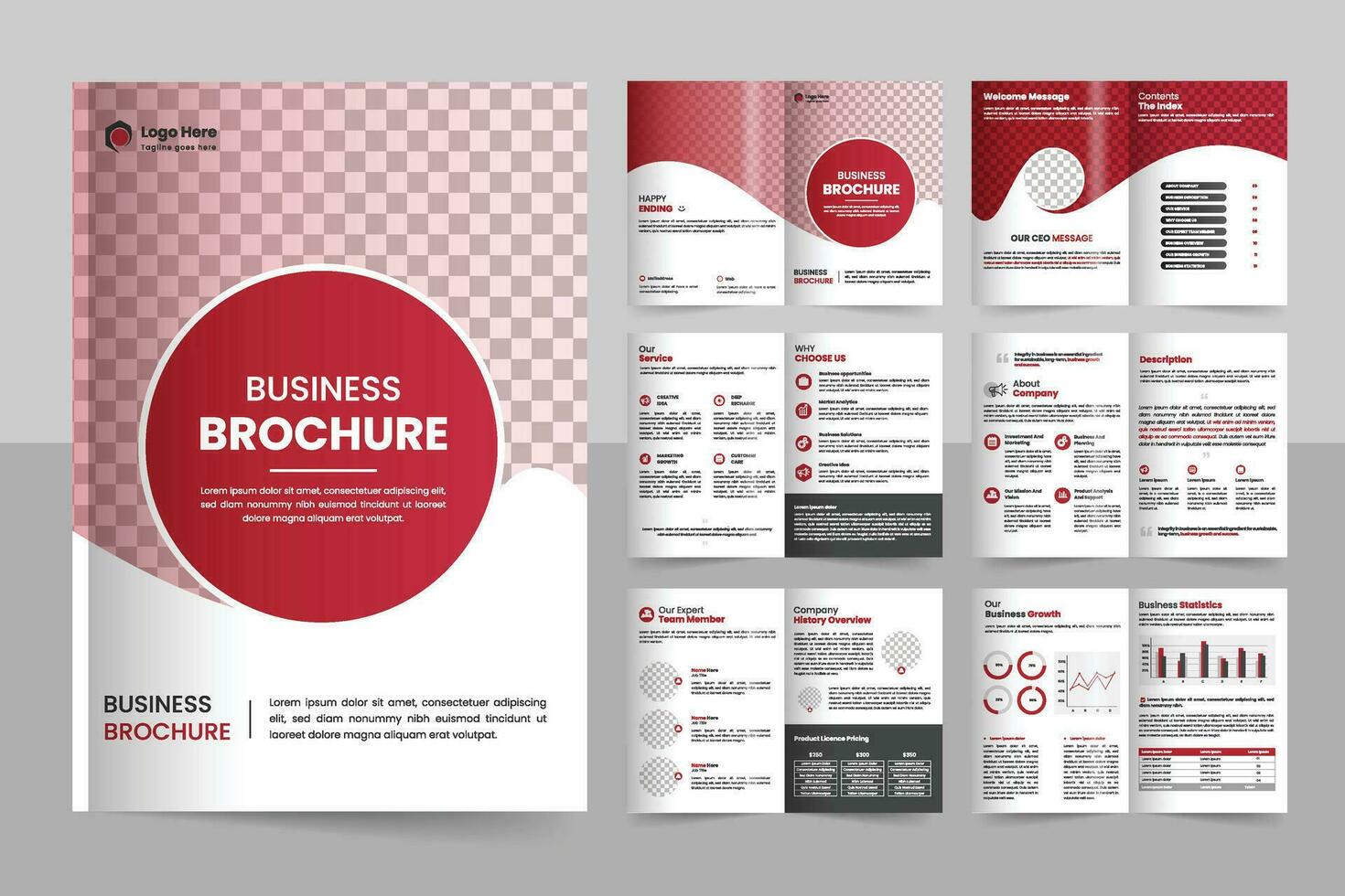 Vector new minimal company profile brochure pages design brochure cover page template
