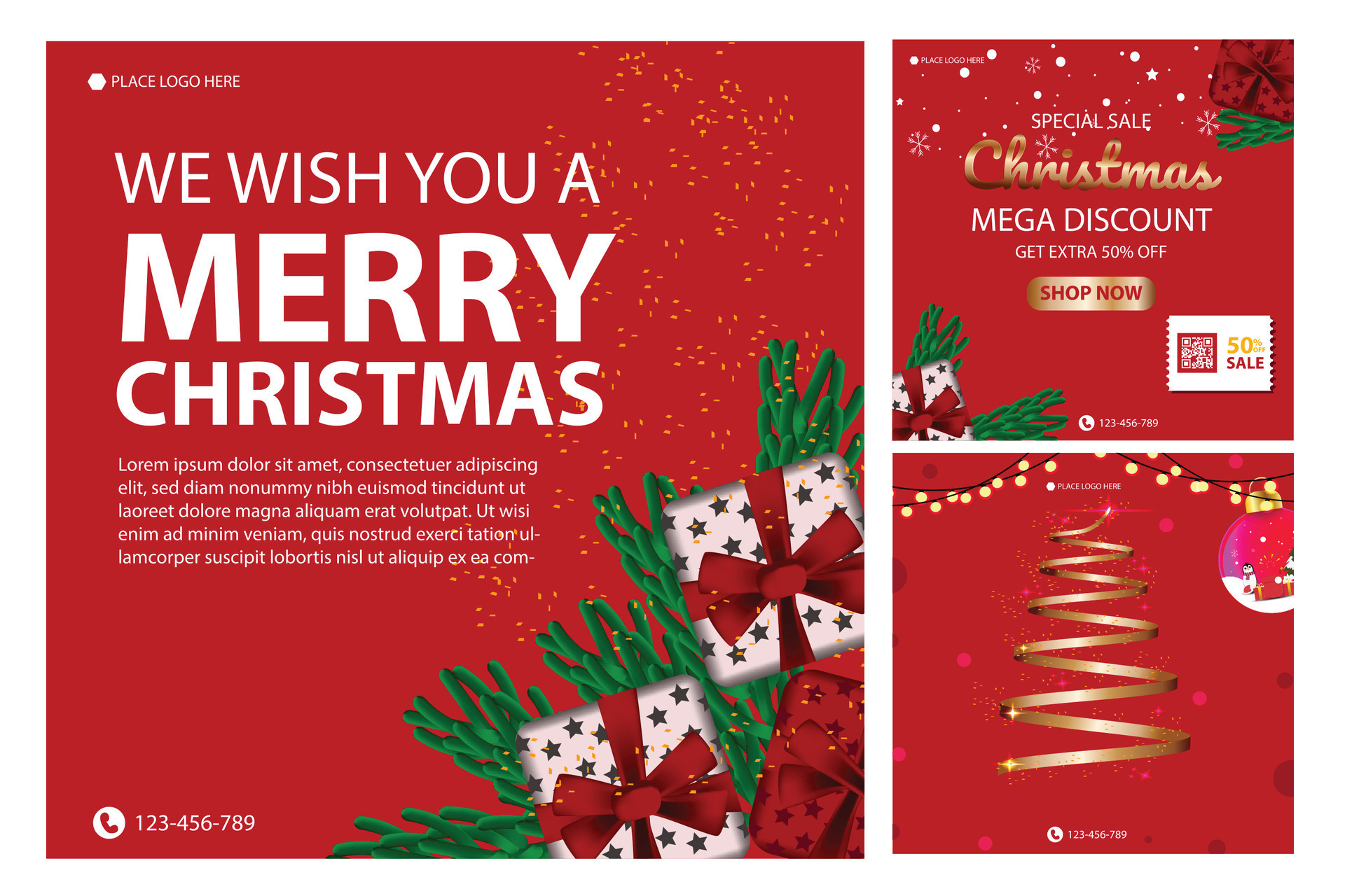 Vector Template Social Media Post Banner Poster Merry Christmas vector-template-social-media-post-banner-poster-merry-christmas