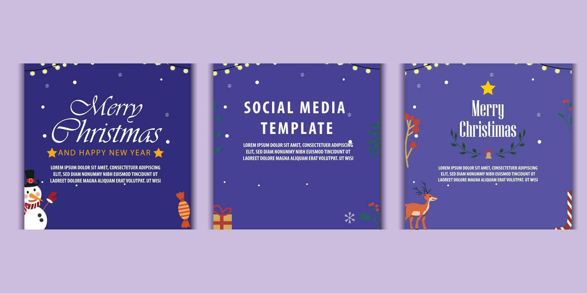 vector modelo social medios de comunicación correo, bandera, póster alegre Navidad celebracion y decoración para precio promociones en invierno, Navidad en diciembre.