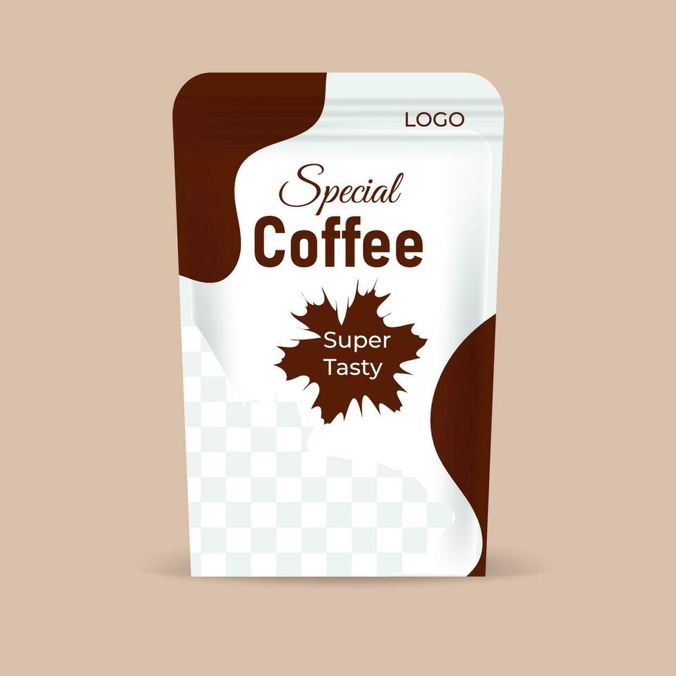 Coffee package design vector template