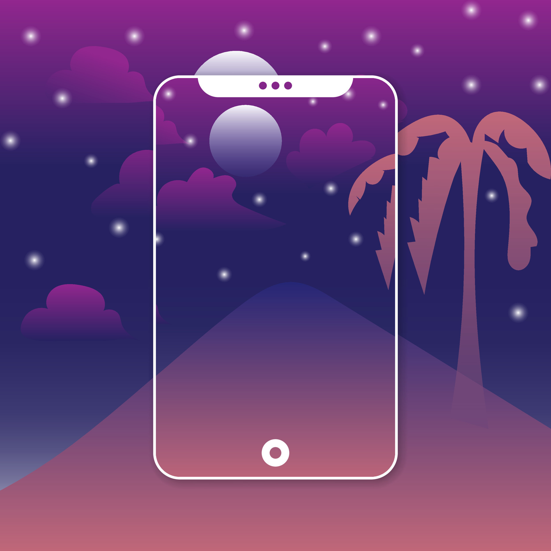 Landscape wallpaper background design vector template 34761591 Vector