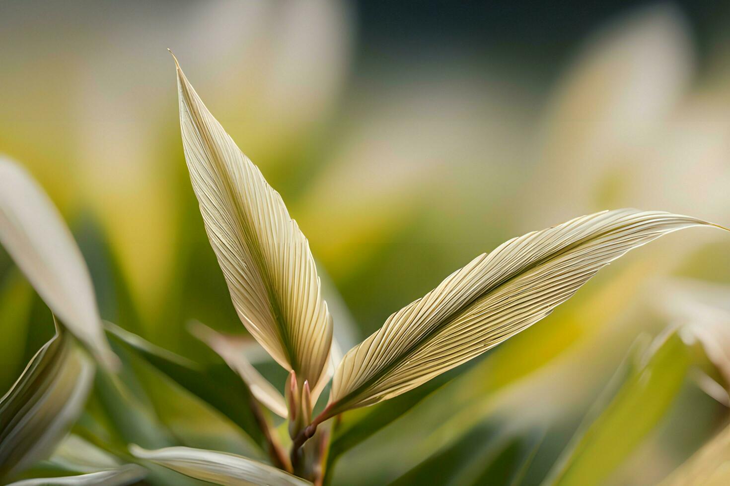 plant close up with greenery and dew drops background images wallpaper with Ai generated photo