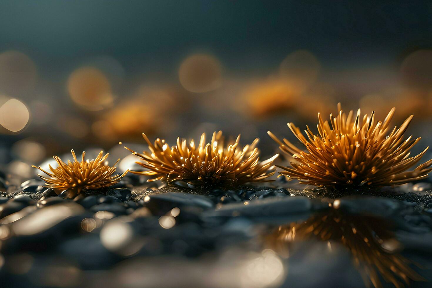 plant close up with greenery and dew drops background images wallpaper with Ai generated photo