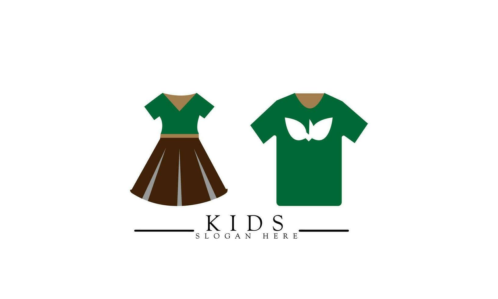 couple clothes for boys and girls, for relaxing, vector illustration of a children's clothing shop
