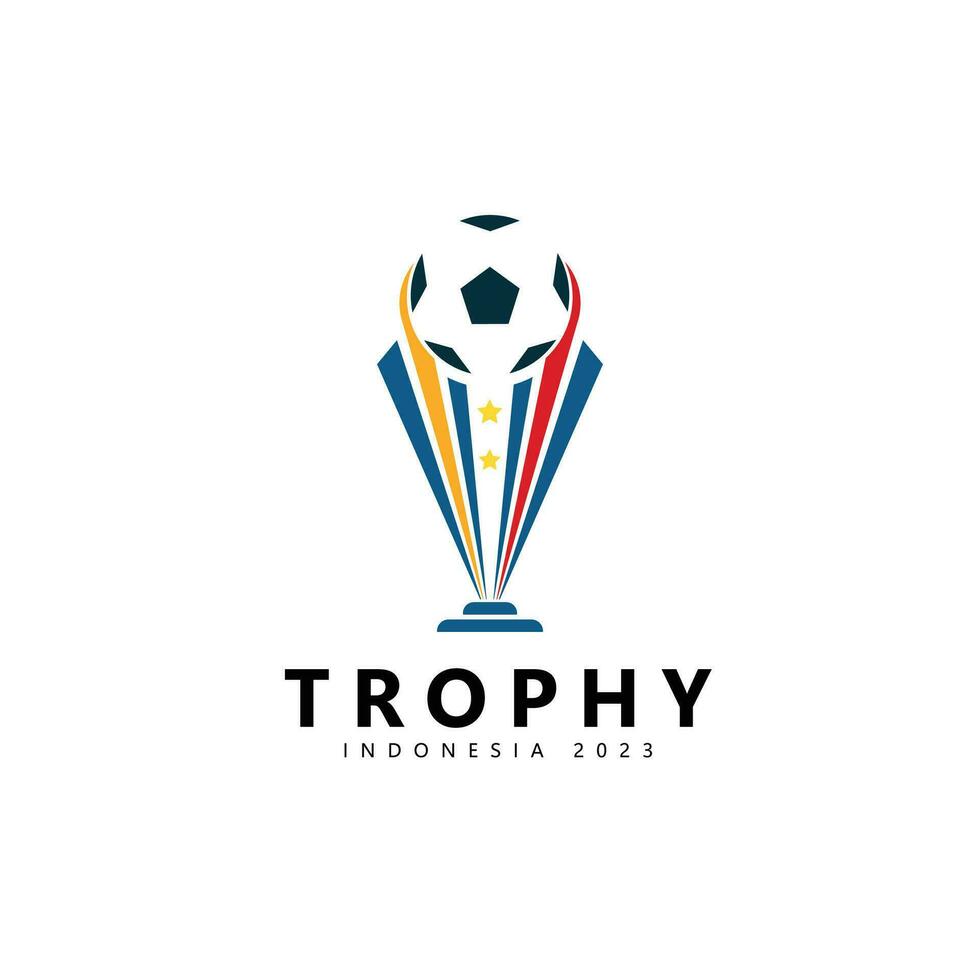 Champions trophy for winner award logo design inspiration vector