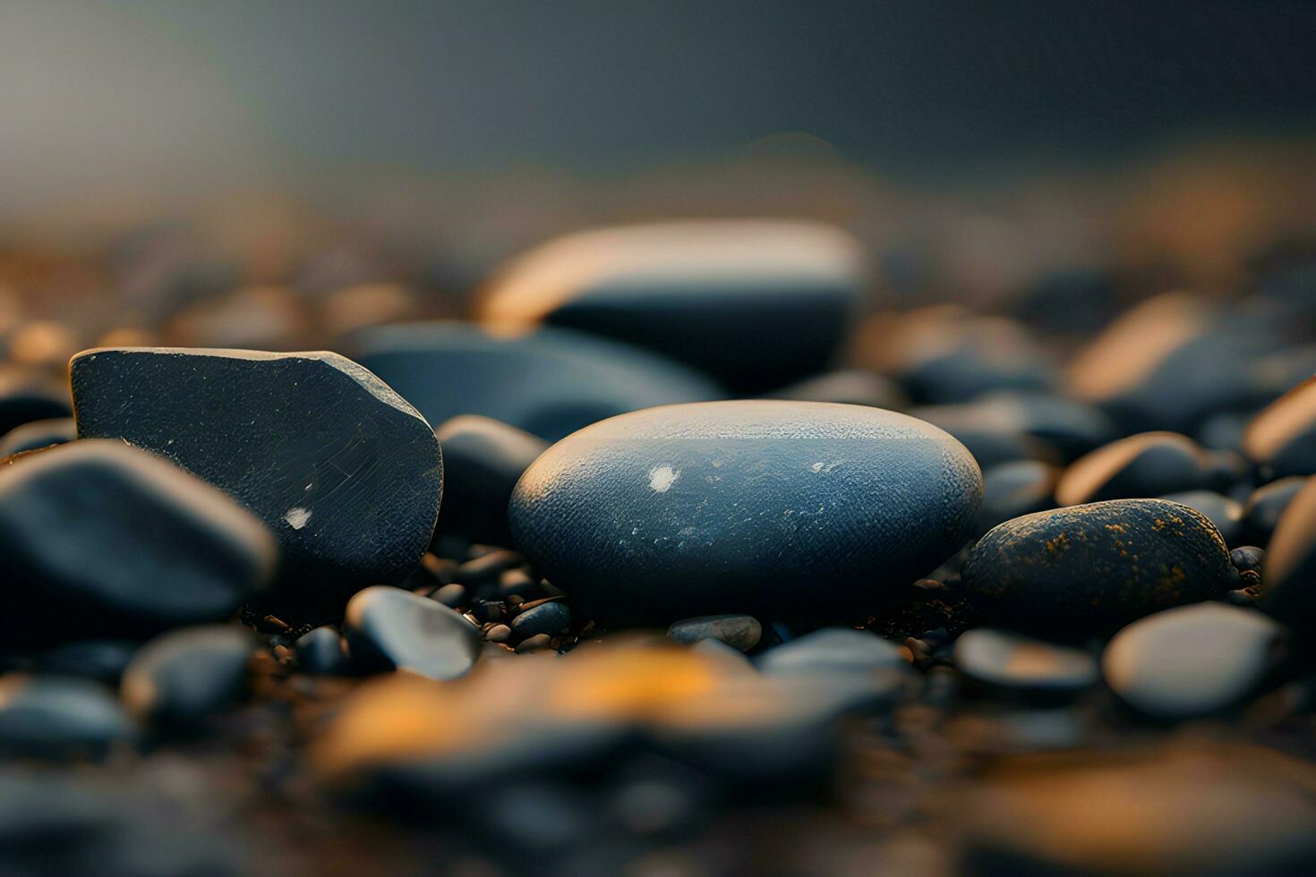 Photo of a realistic close-up of a group of natural stones with Ai generated