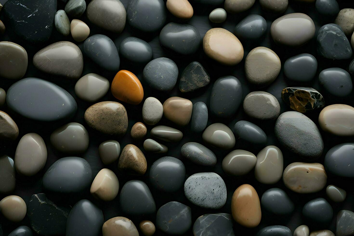 Photo of a realistic close-up of a group of natural stones with Ai generated