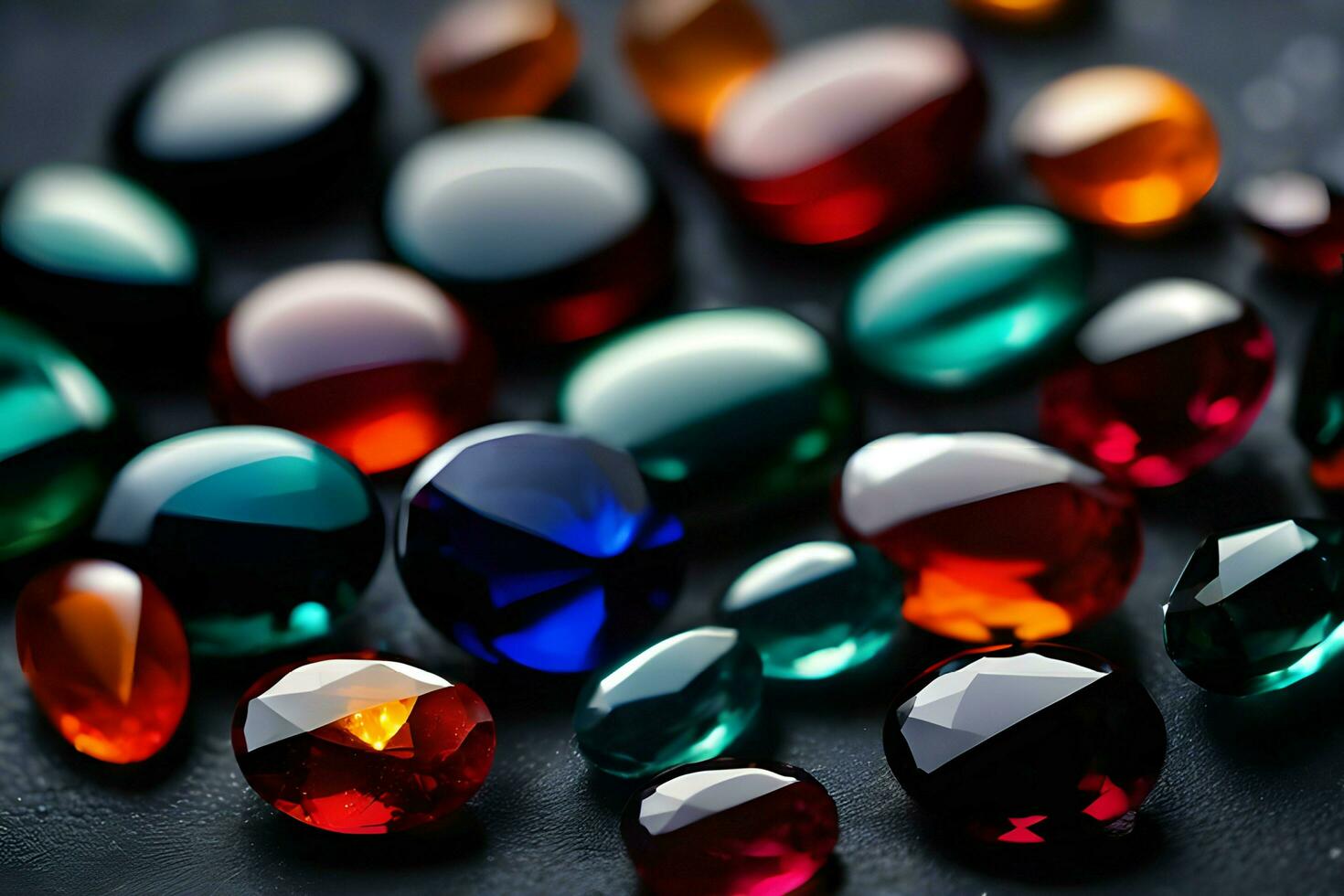 Photo of a realistic close-up of a group of natural stones with Ai generated