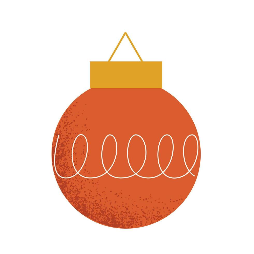 Navidad pelota en plano estilo vector