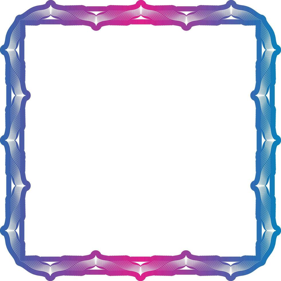 a square frame with blue and pink colors, Beautiful gradient frame. Color silhouette frame for advertisements, wedding and other invitations or greeting cards. Raster clip art. vector