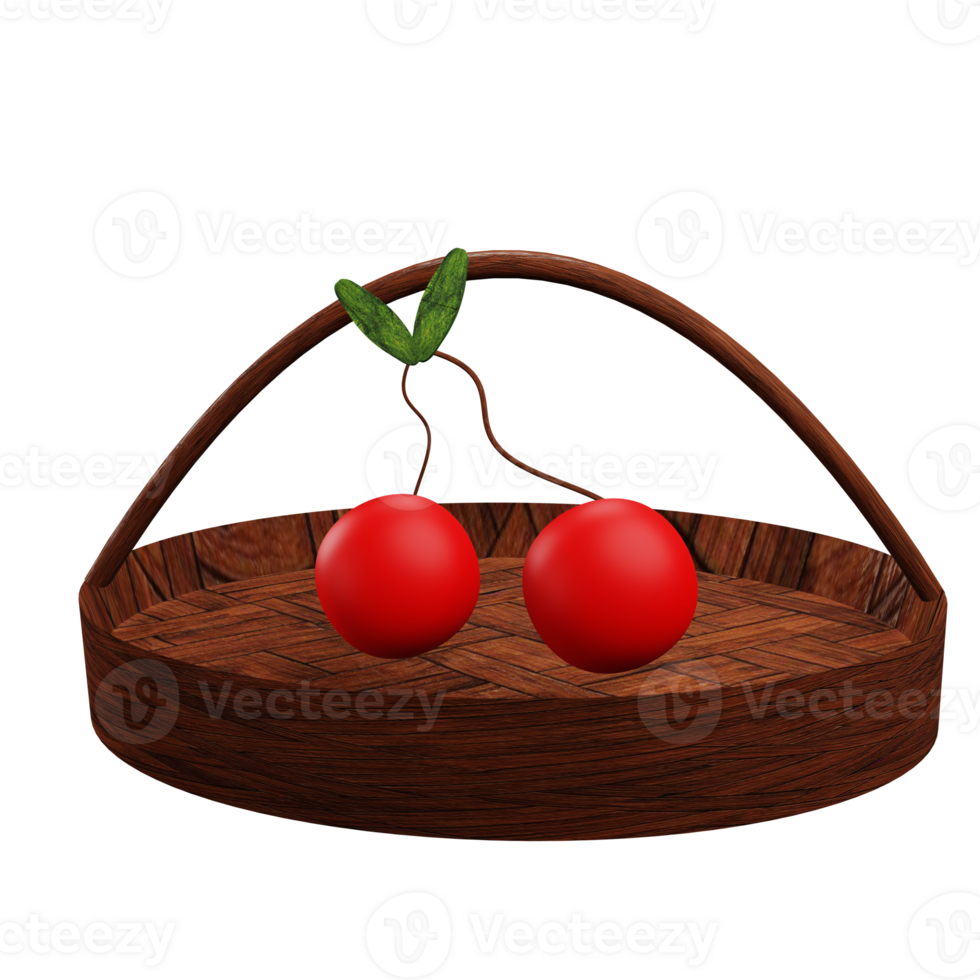 3 D illustration of cherry png