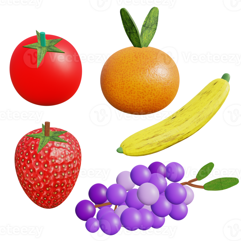 3D fruits icon png