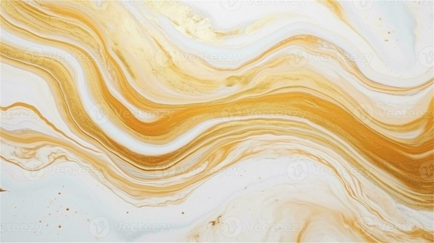 a close up of a marble surface with orange and white paint AI Generated photo