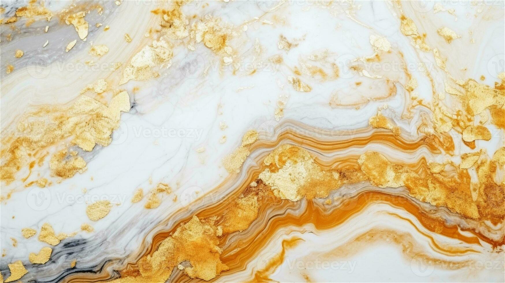 a close up of a marble surface with orange and white paint AI Generated photo