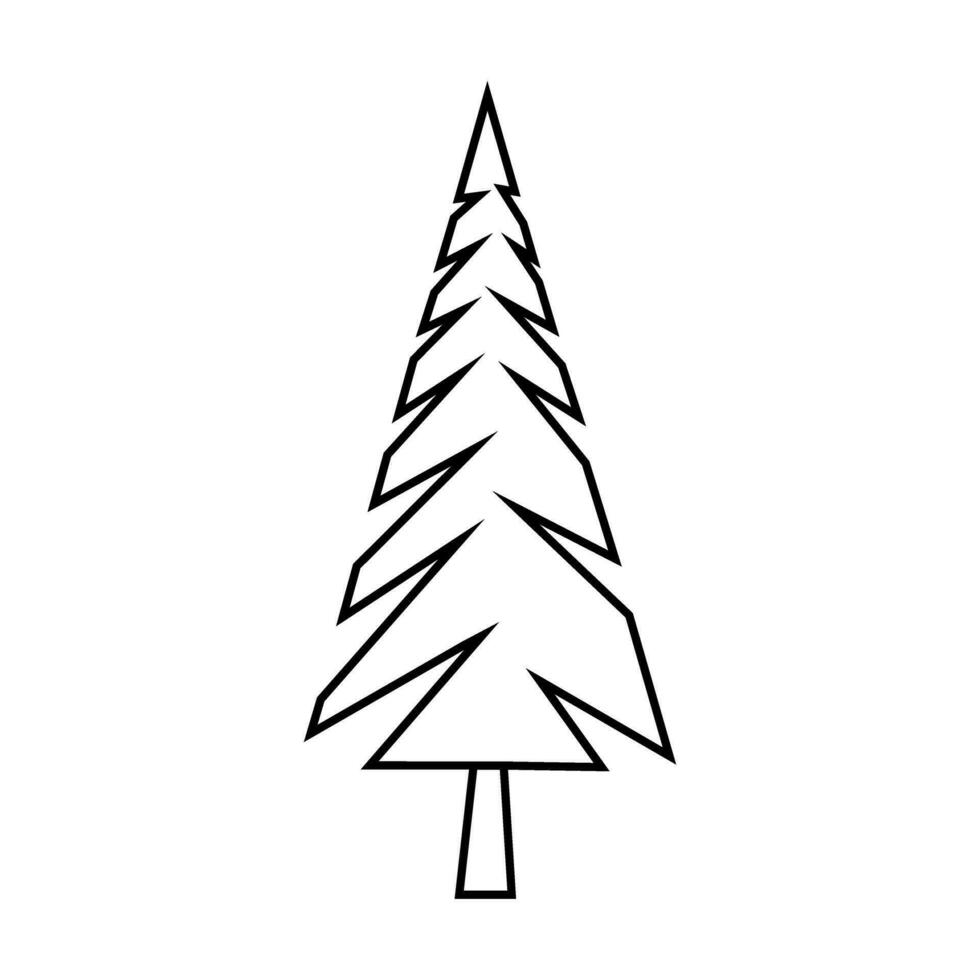 Christmas tree vector icon. new year illustration sign. winter symbol.