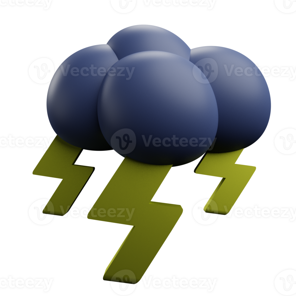 3 D lightning icon png