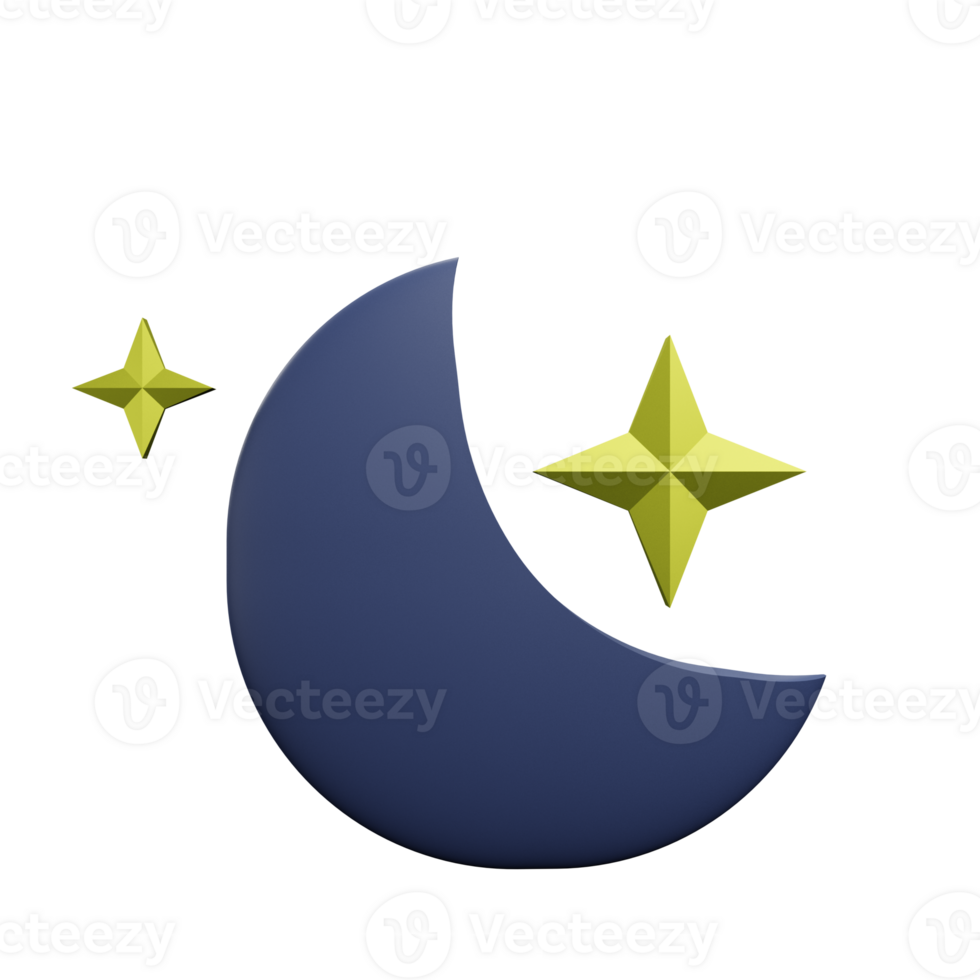 crescant moon and star icon png