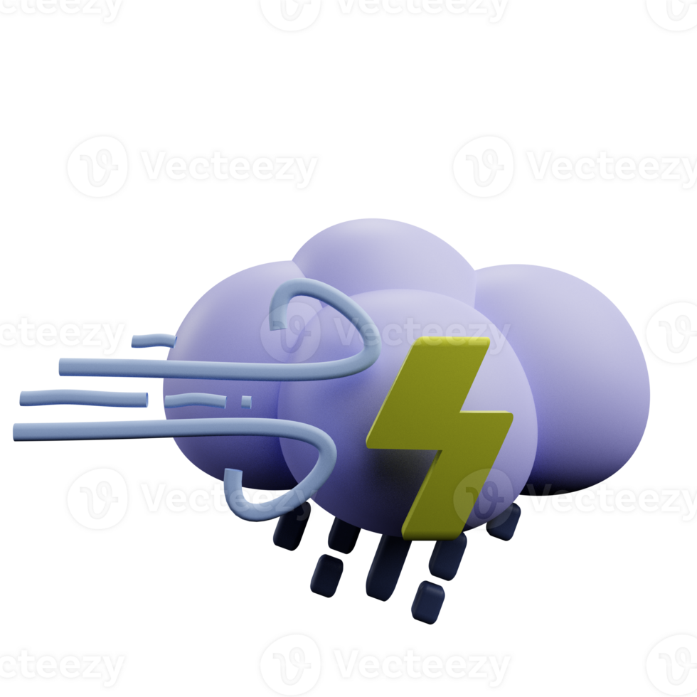 windy lightning rain png