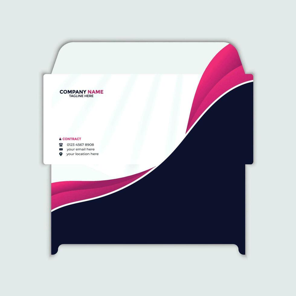 Business envelope template design vector