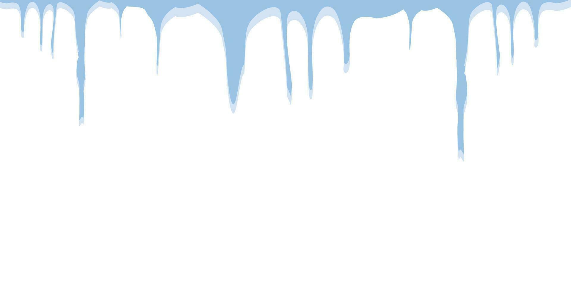 Set Isolated icicles. Digital icicles for design and decoration vector