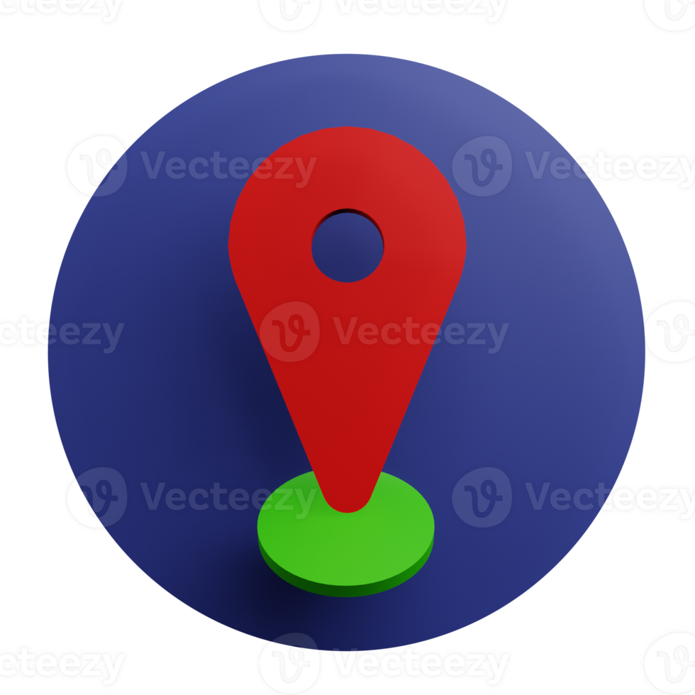 3 D illustration of location icon png