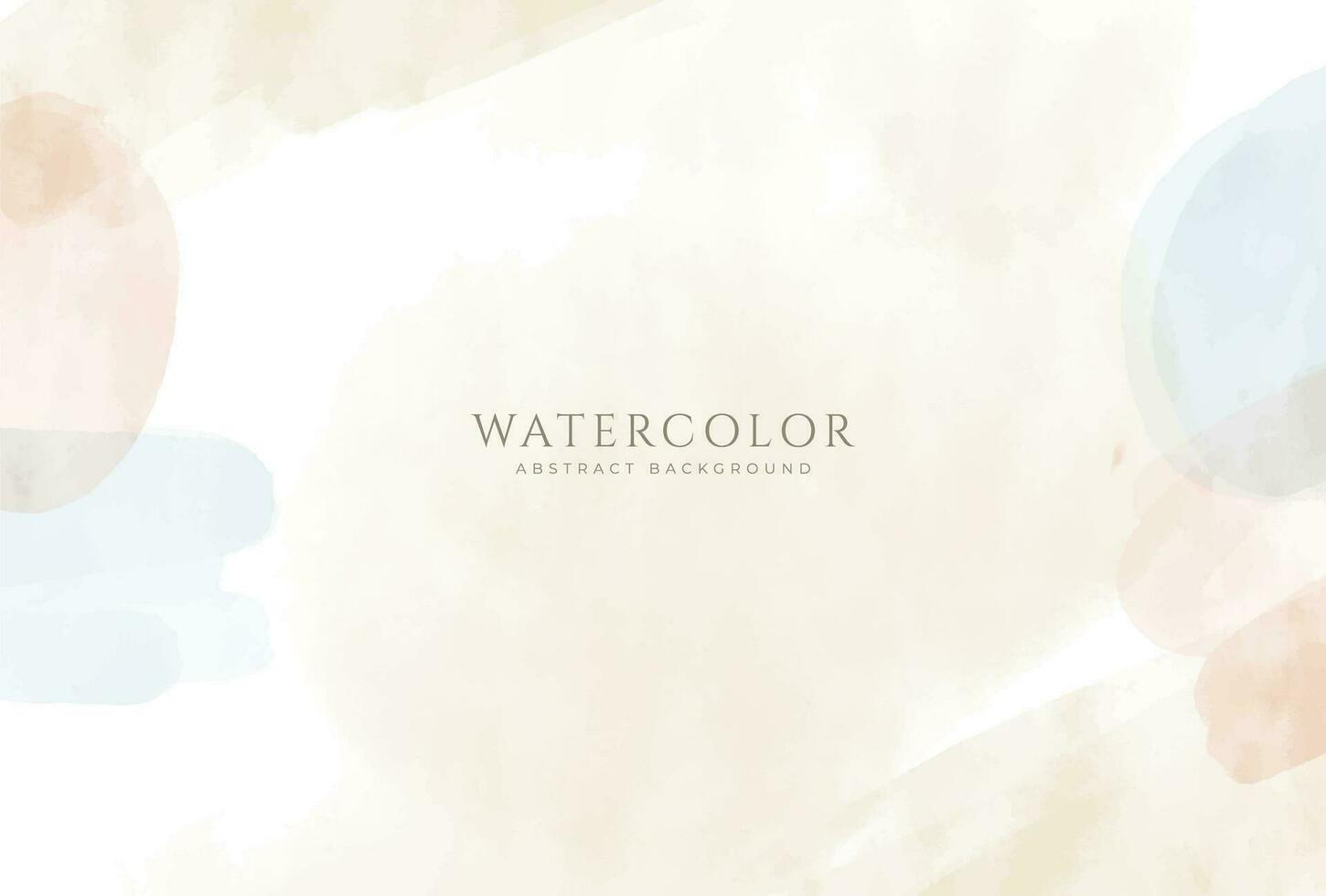 Abstract horizontal watercolor background. Neutral light colored empty space background illustration vector