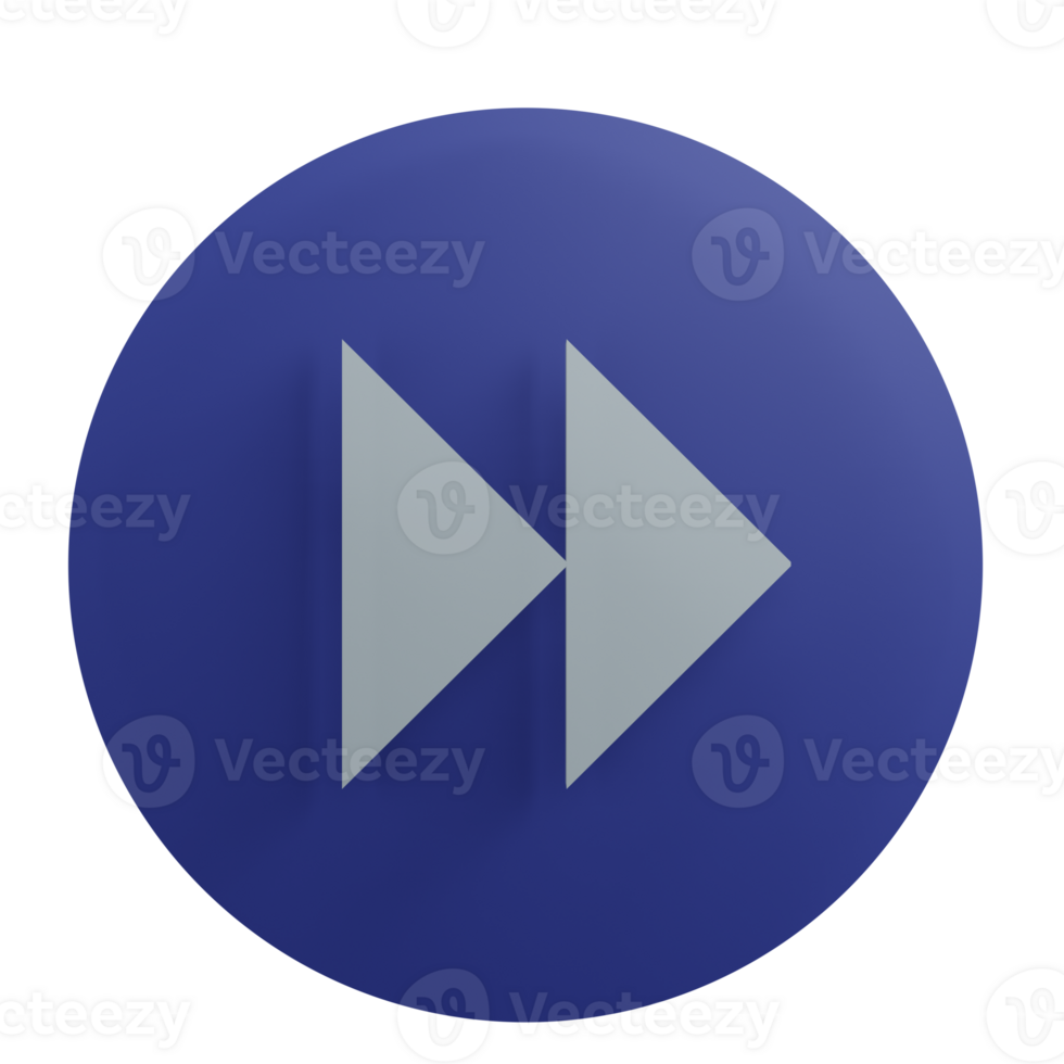 3 D Illustration of next icon png