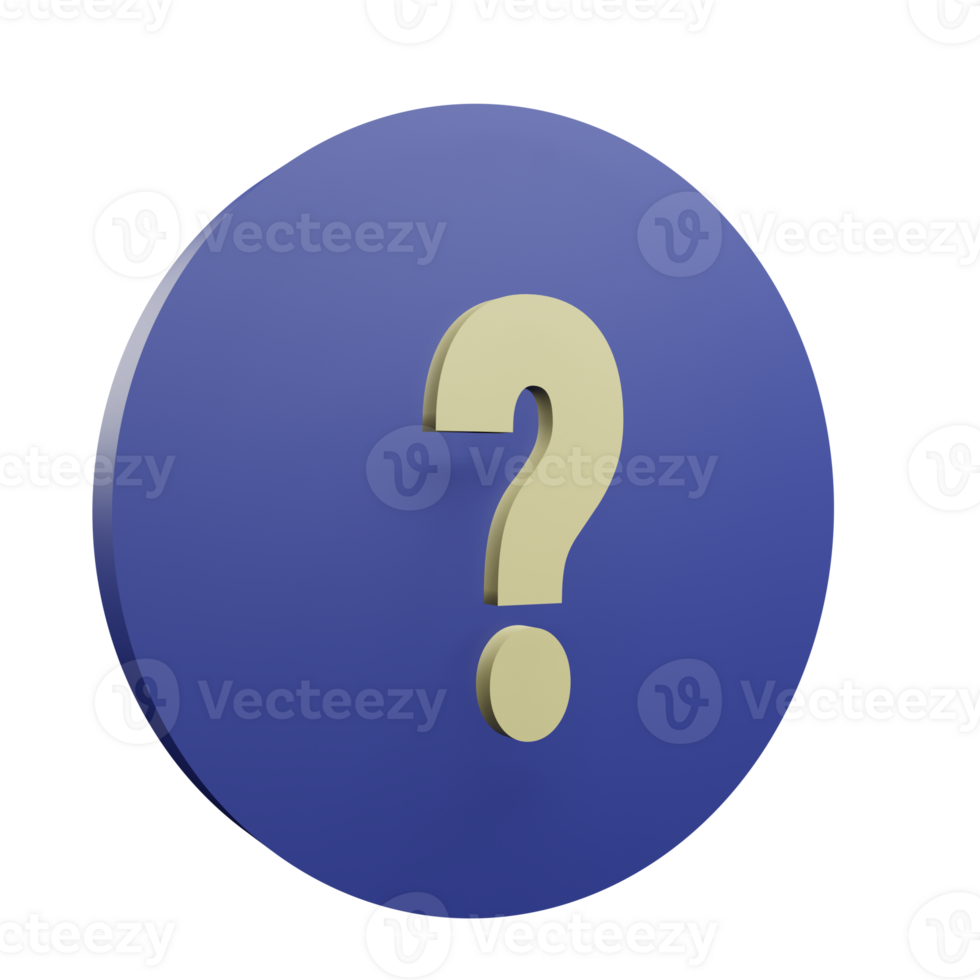 3 D illustration of help icon png