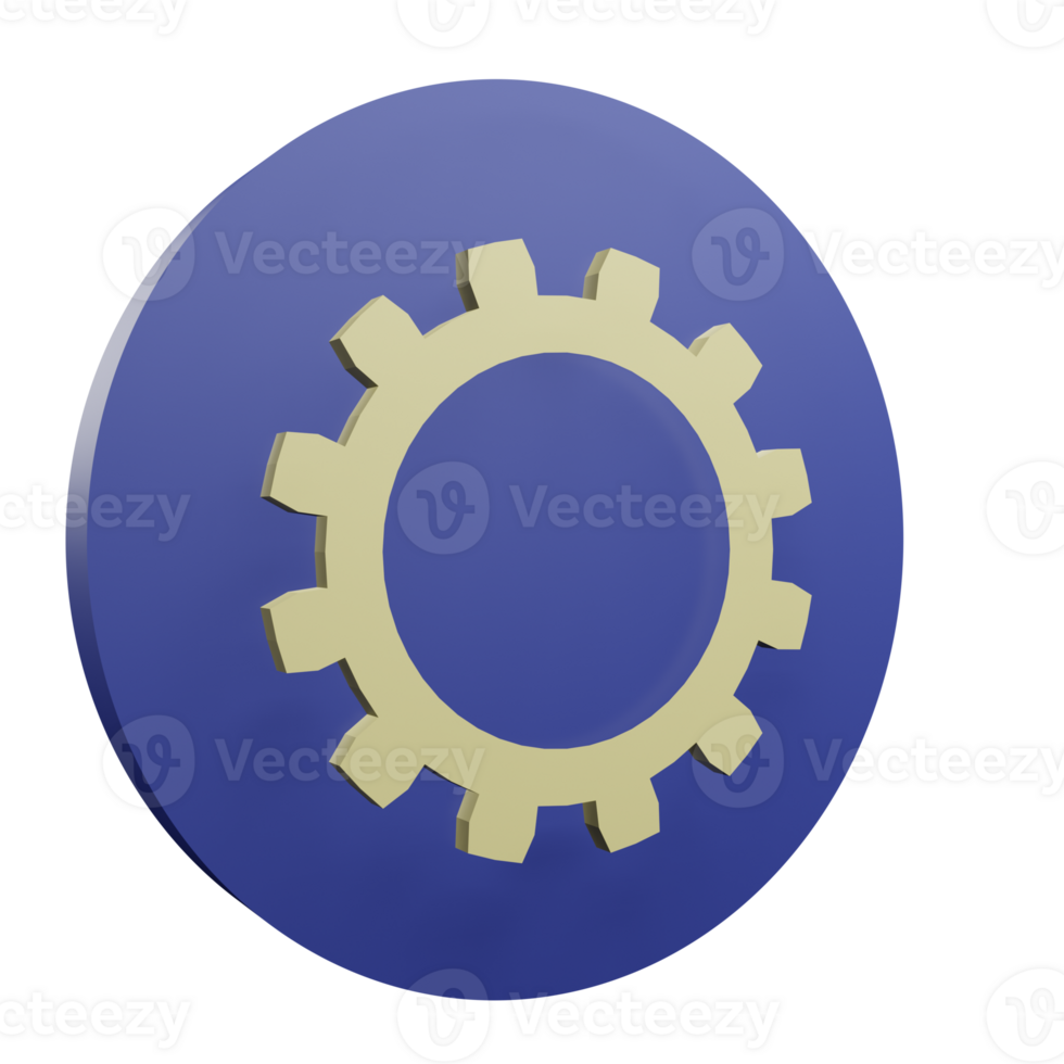 3 D illustration of setting icon png