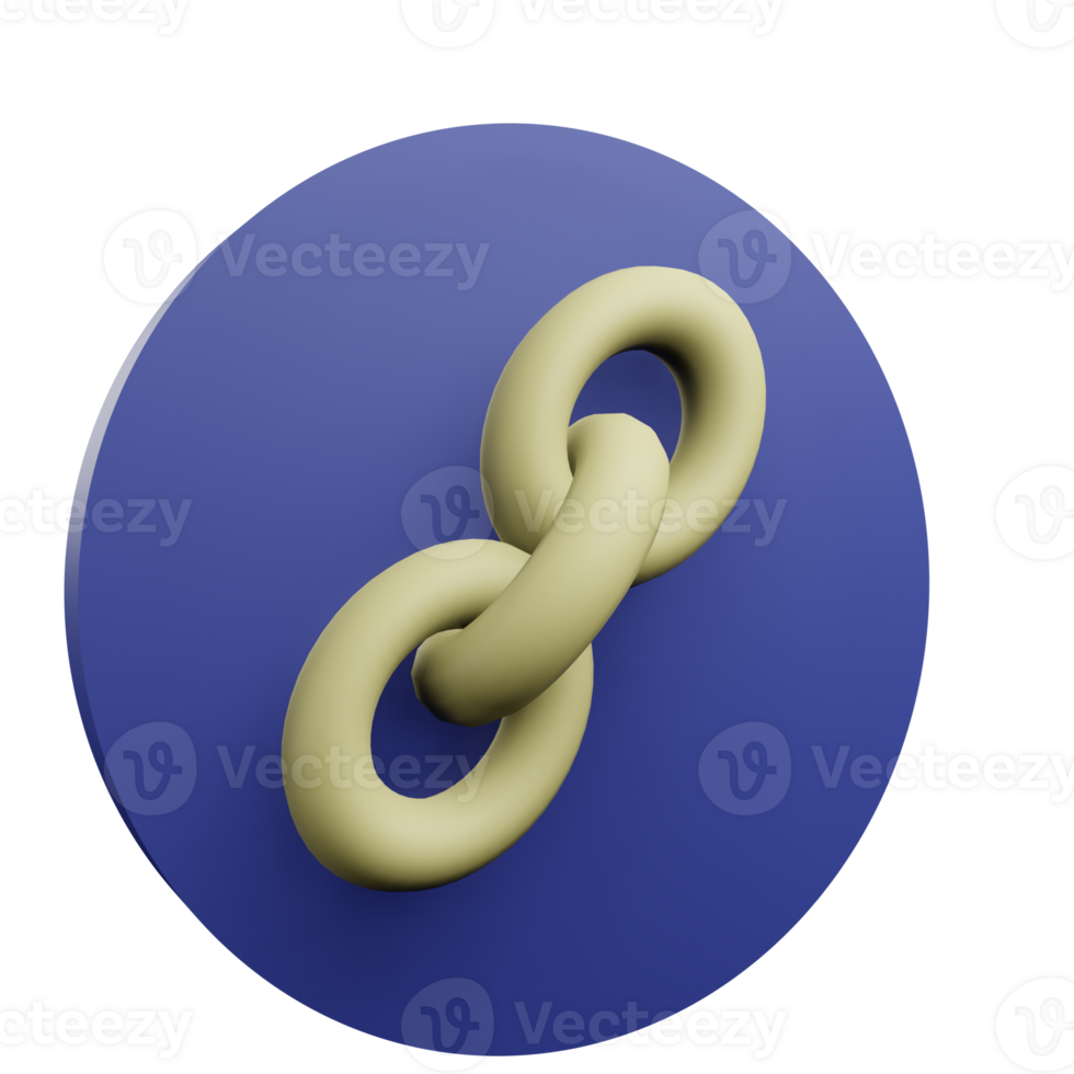 3 D illustration of link icon png
