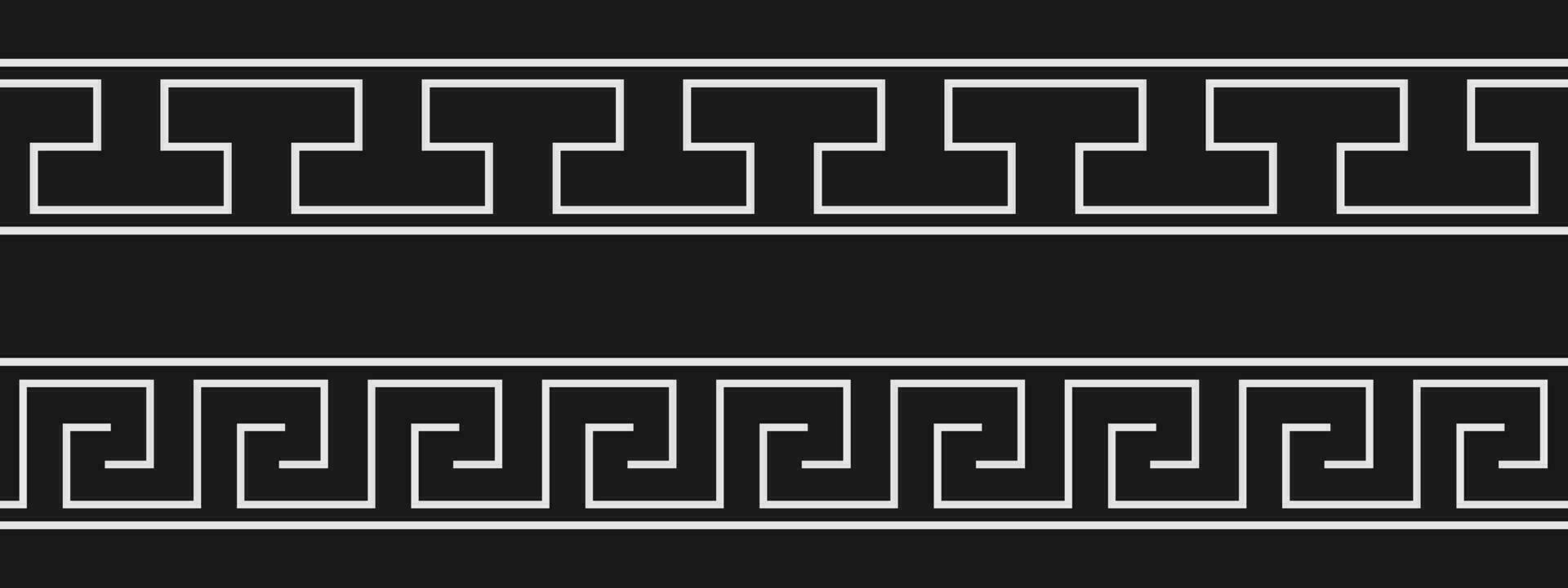 Seamless Greek key patterns vector