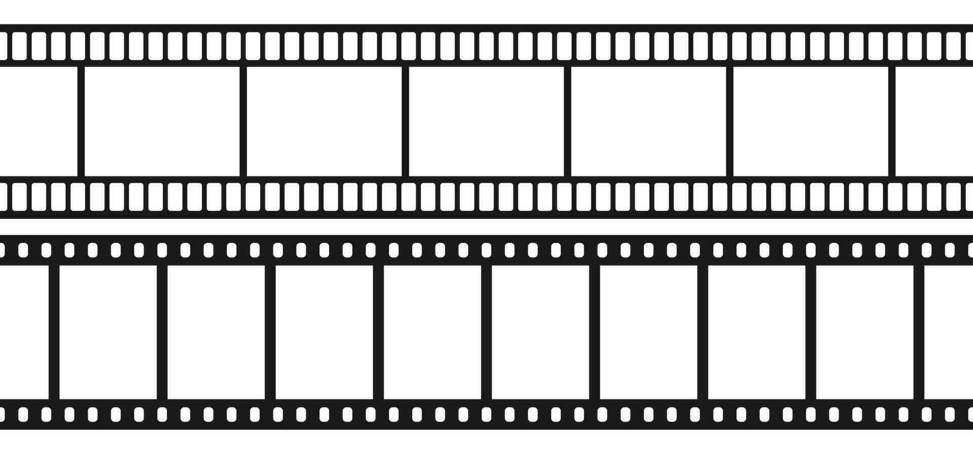 Set of seamless film strips vector