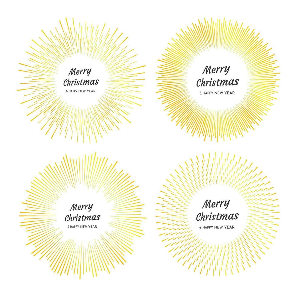 Gold firework with New Year inscription vector