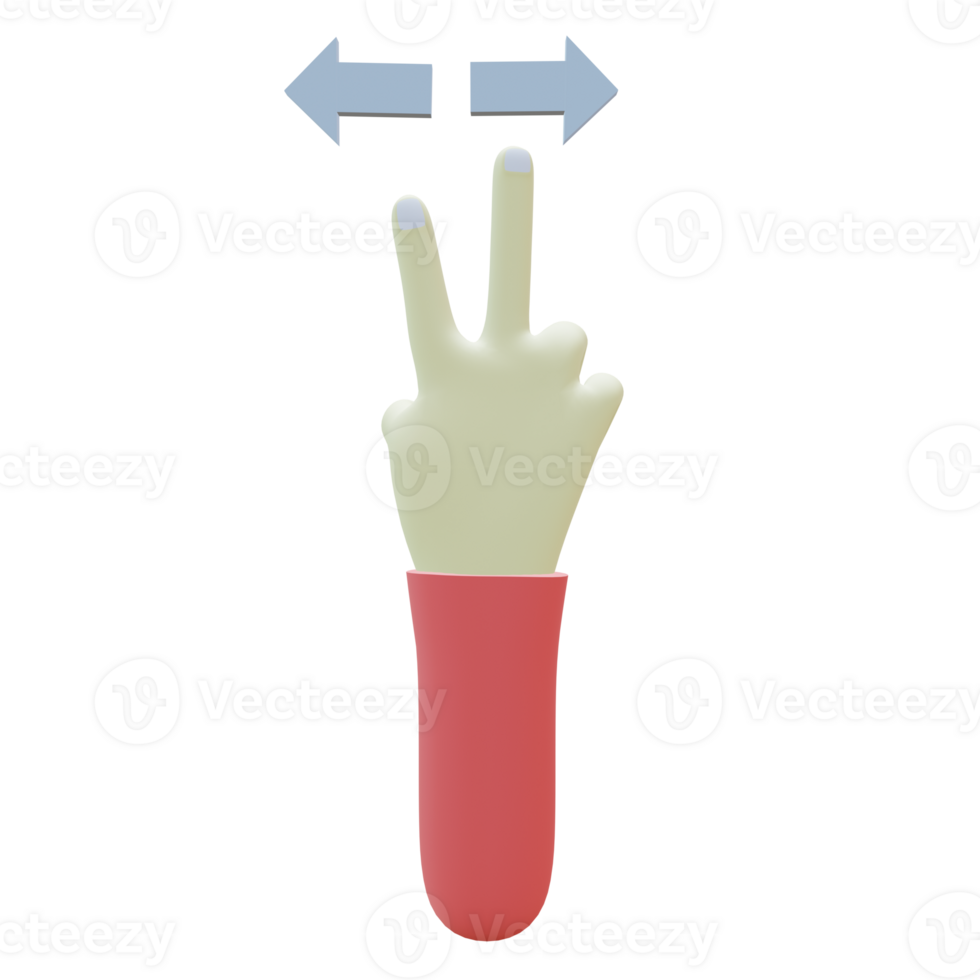 3 D illustration of spread hand gesture icon png